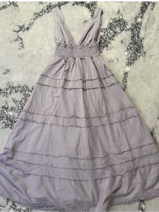 Reformation Dresses & Skirts - Reformation Dress Womens Sz 12 Hampton‎ in Sweet Pea Purple Organic Cotton Maxi